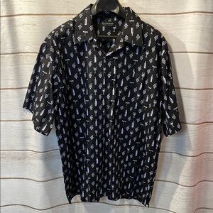 Chris’s Stuff Wine Country Button Down Cotton Shirt Men's Short Sleeve XXL EUC